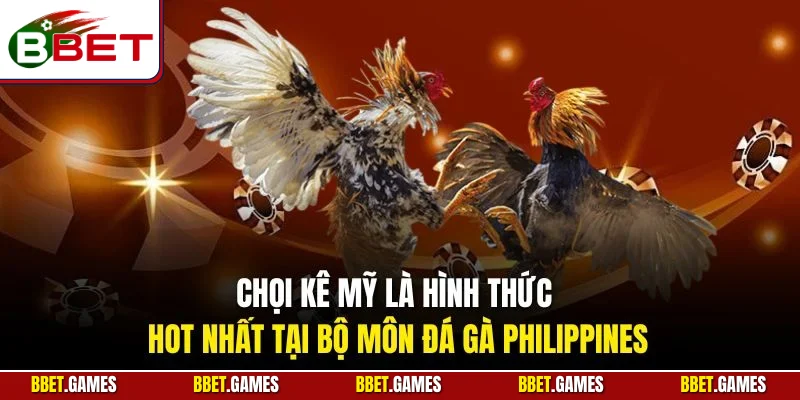 Chọi kê Mỹ là hình thức hot nhất tại bộ môn đá gà Philippines